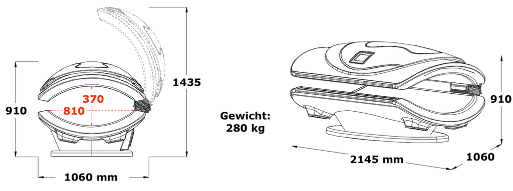 Rotlicht-Bett Bonvida Orbit (Weiss) - Lichtbasiertes Wellness-System (12-14 Wochen Lieferzeit)